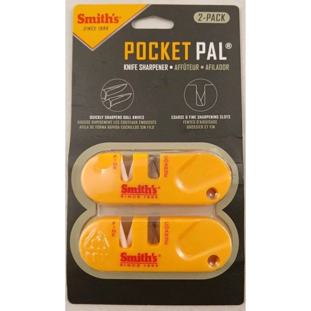 Smith’s 51459 Pocket Pal Knife Sharpener - 2-Pack - Orange